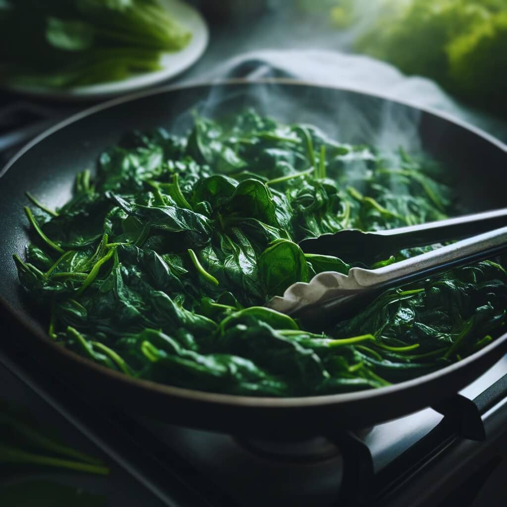 Wilting Asiago Creamed Spinach