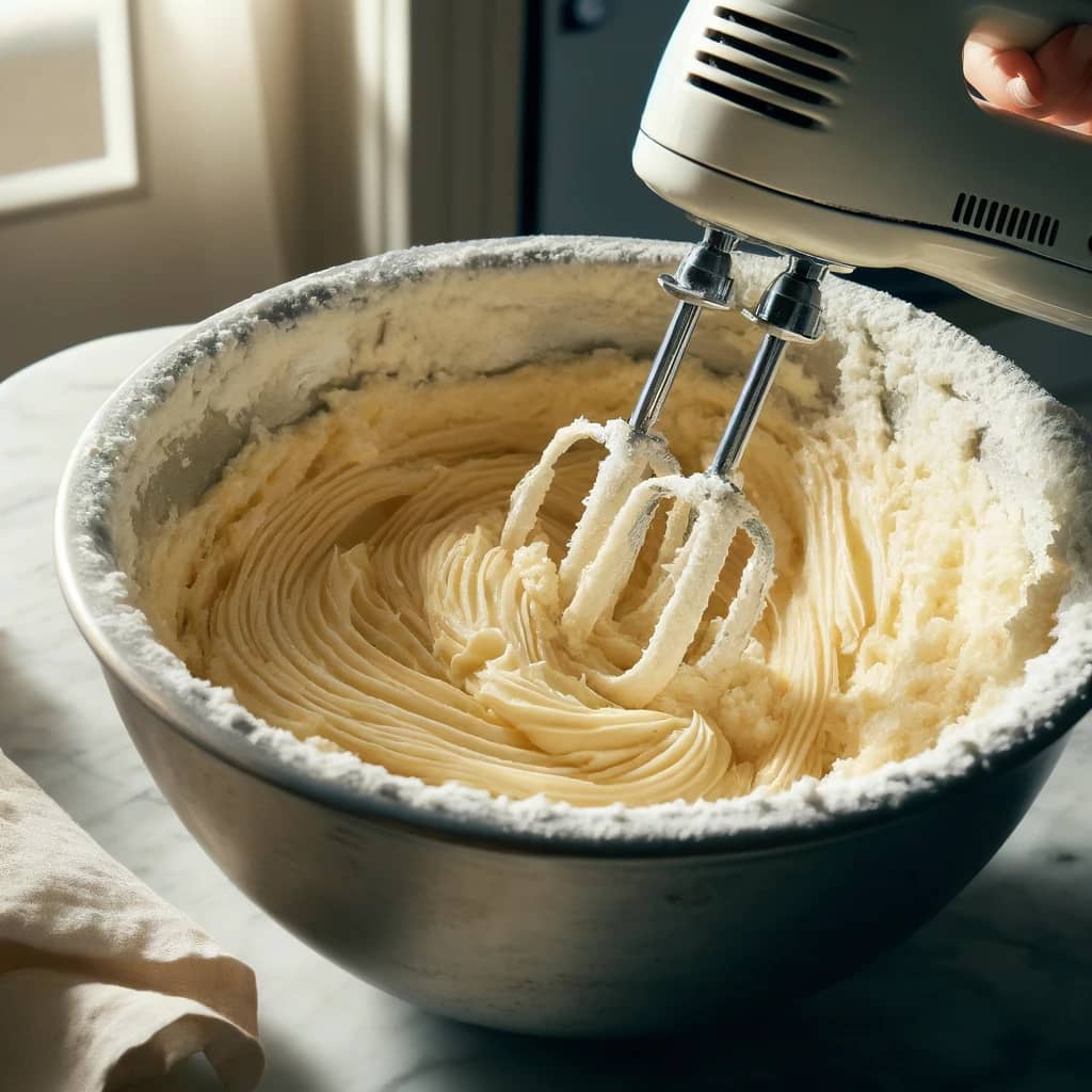 Vanilla Chamomile Cookies mixing dough