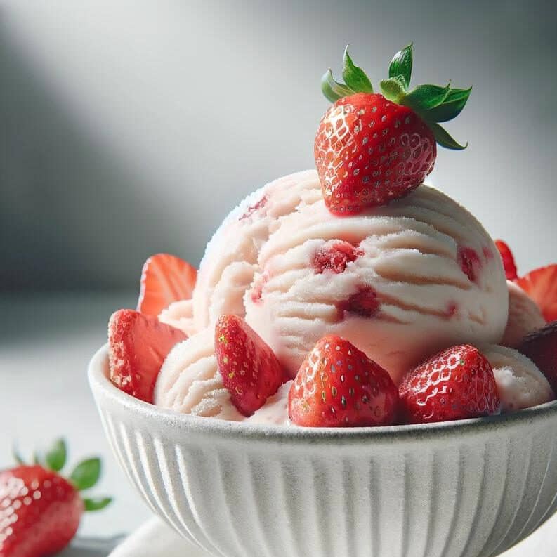 Strawberry Frozen Pudding Ice Cream